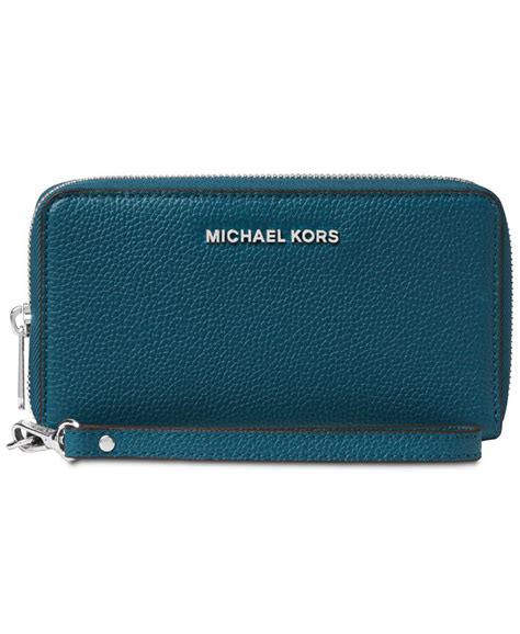 michael michael kors mercer pebble leather multi function phone case|MICHAEL Michael Kors Large Flat Multifunction Phone Case.